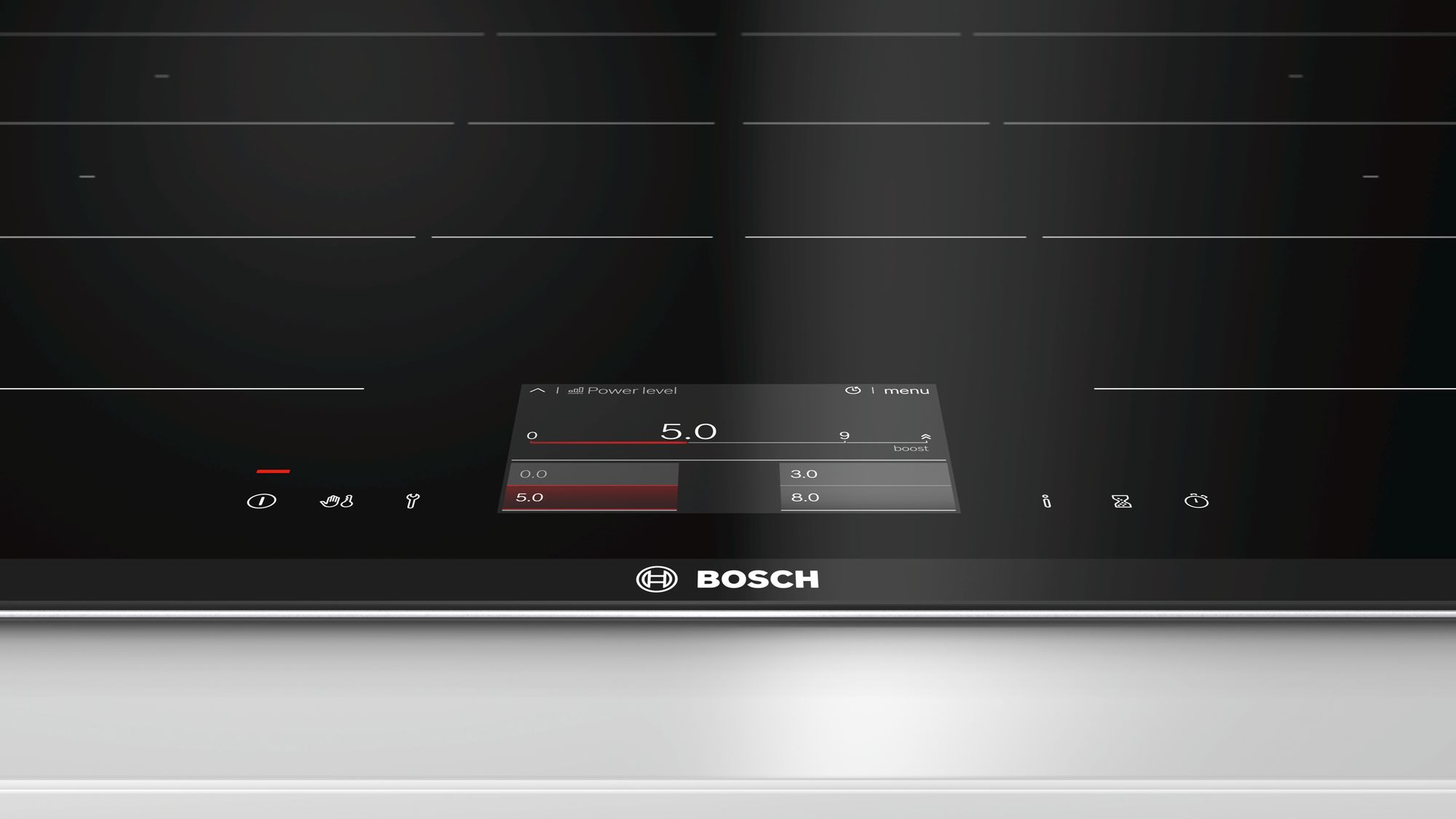 Bảng điều khiển của bếp từ Bosch PXY875KE1E
