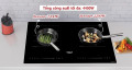 Bếp từ đôi Chefs EH-DIH203  thiết kế 2 vùng nấu tiện dụng