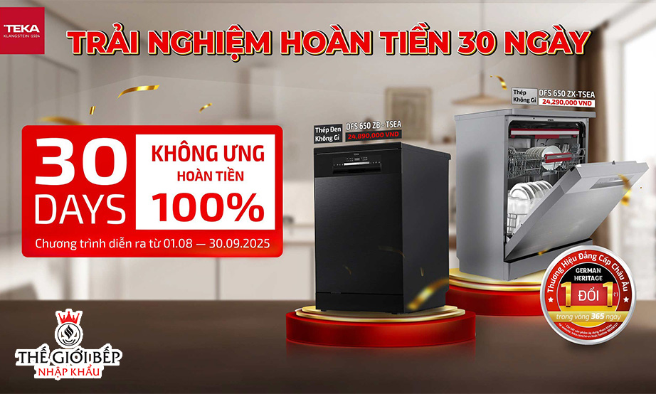 Trải Nghiệm Máy Rửa Chén Teka Trong Vòng 30 Ngày 