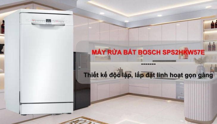 Thiết kế máy rửa bát Bosch SPS2HKW57E