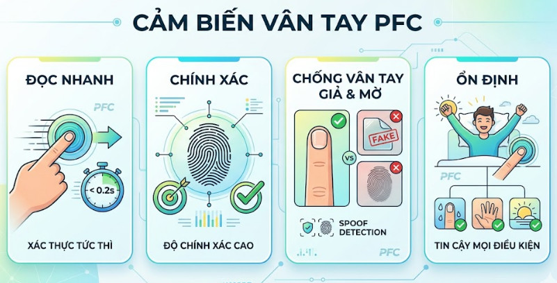 Cảm biến v&acirc;n tay PFC