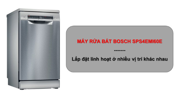 Máy rửa bát Bosch SPS4EMI60E có thiết kế độc lập