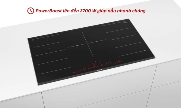 Chức năng PowerBoost trên PXV975DV1E giúp nấu ăn nhanh chóng