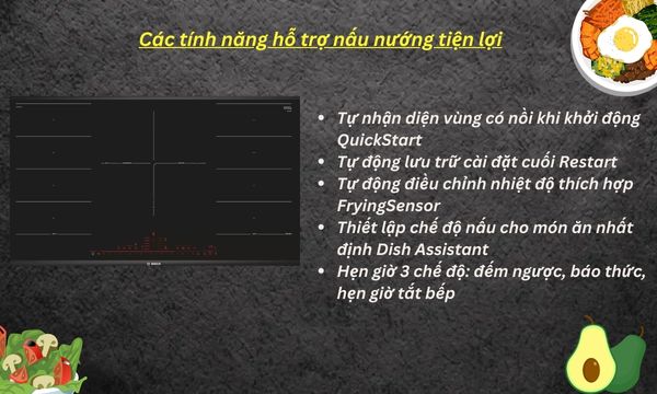 PXV975DV1E được tích hợp các chức năng nấu nướng tiện lợi