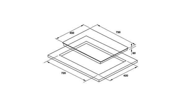 Kích thước bếp từ Hafele HC-I752B 536.61.787