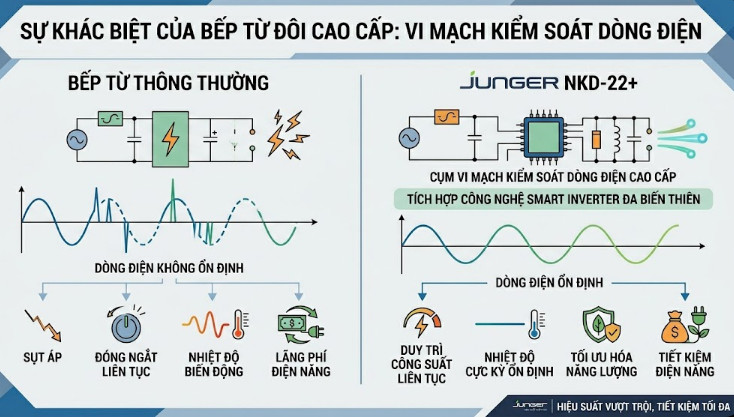Junger NKD-22+ được t&iacute;ch hợp c&ocirc;ng nghệ Smart Inverter