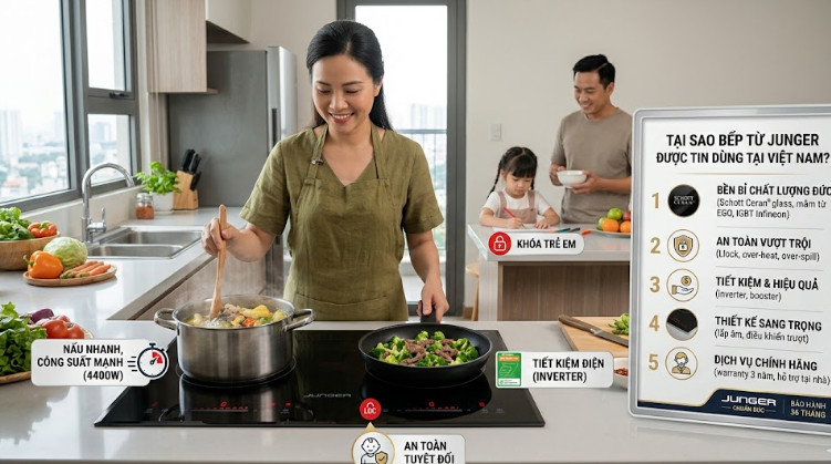 Tại sao bếp từ Junger được tin dùng tại Việt Nam