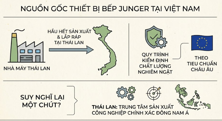 Hầu hết sản phẩm thiết bị nhà bếp Junger phân phối tại Việt Nam