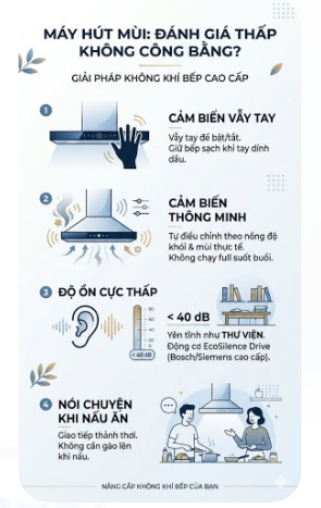 Máy hút mùi bị đánh giá thấp một cách không công bằng