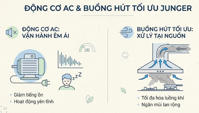 Động cơ AC của máy hút mùi Junger