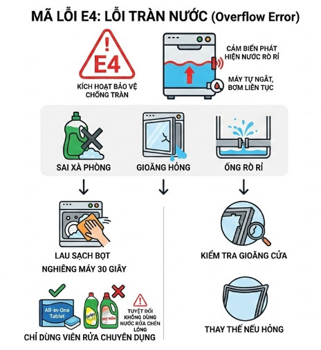 Mã Lỗi E4 — Lỗi Tràn Nước