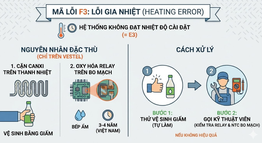 Mã Lỗi F3 — Lỗi Nhiệt Độ