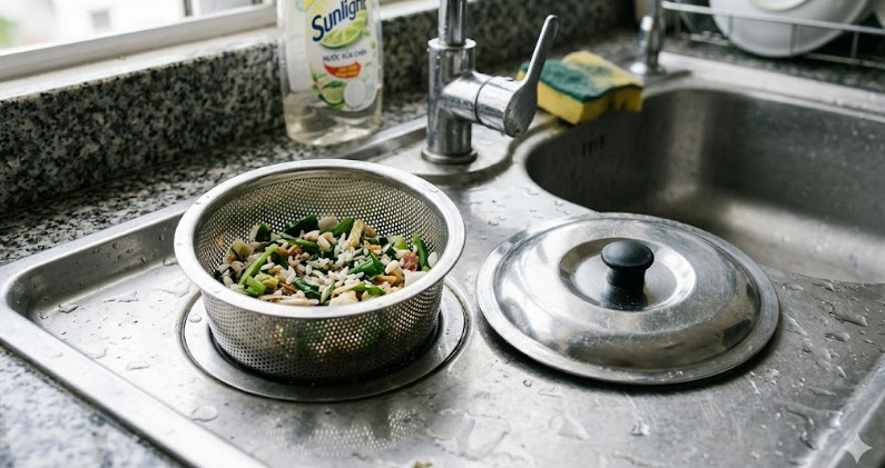 Lưới lọc rác inox và nắp đậy