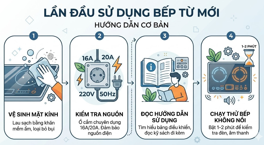 Lần đầu sử dụng bếp từ mới