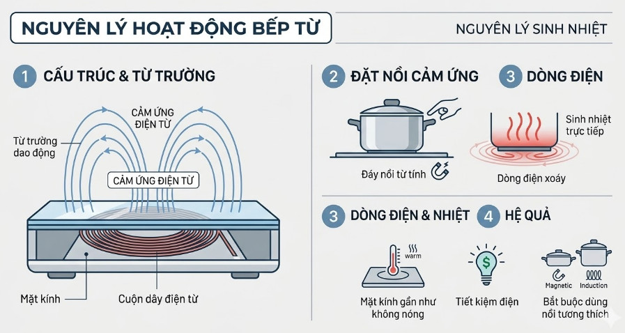 Nguyên Lý Hoạt Động Của Bếp Từ