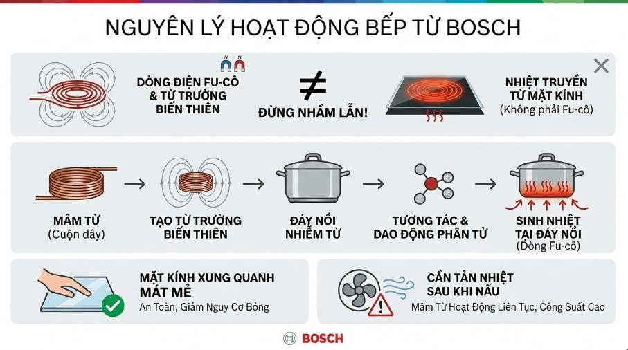 Nguyên Lý hoạt động Bếp Từ Bosch