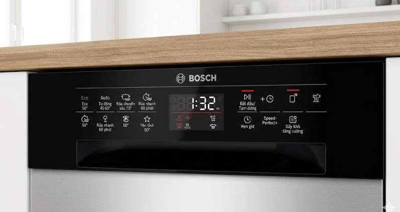 Bảng Điều Khiển (Control Panel) máy rửa bát Bosch