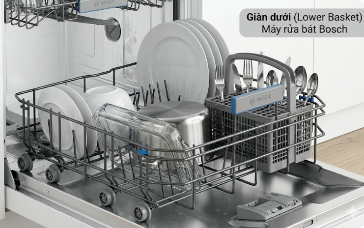 Giàn dưới (Lower Basket) Máy rửa bát Bosch
