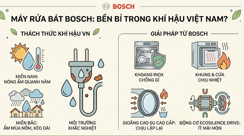 Máy có bền trong khí hậu nóng ẩm Việt Nam không