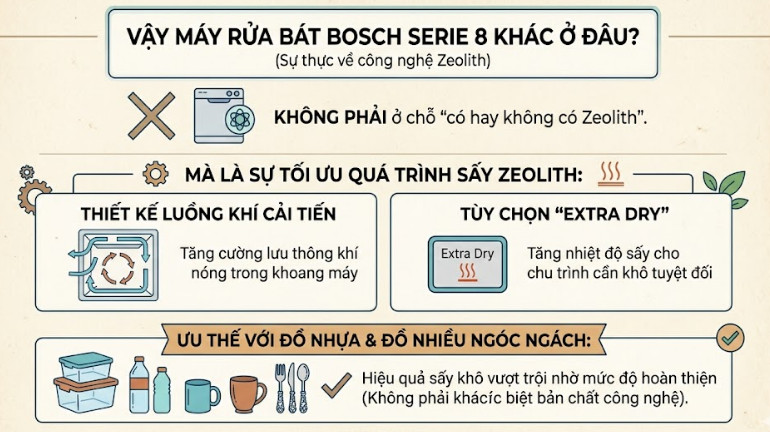 Máy Rửa Bát Bosch Serie 8 khác ở đâu