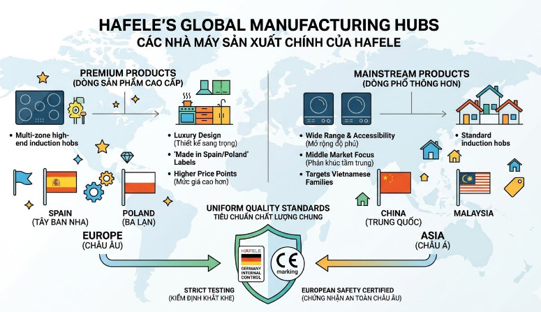 Các nhà máy sản xuất chính của Hafele