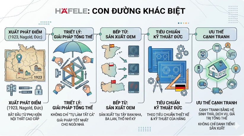 Hafele có xuất phát điểm hoàn toàn khác