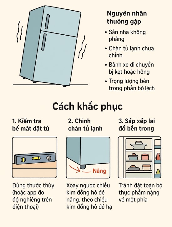 Tủ Lạnh Chưa Được Đặt Cân Bằng
