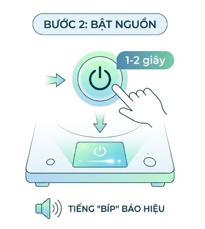 Bước 2 – Bật nguồn