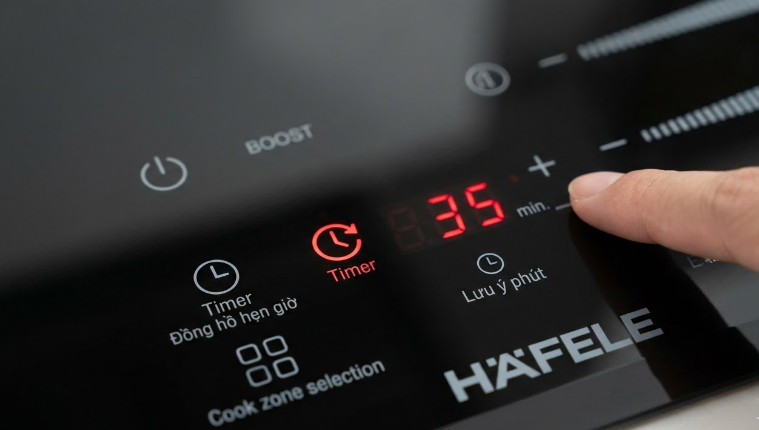Biểu tượng Đồng hồ (Timer) bếp từ hafele