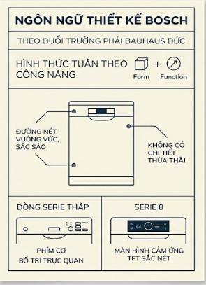 Bosch theo đuổi trường phái Bauhaus của Đức