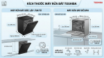 Kích thước máy rửa bát Toshiba