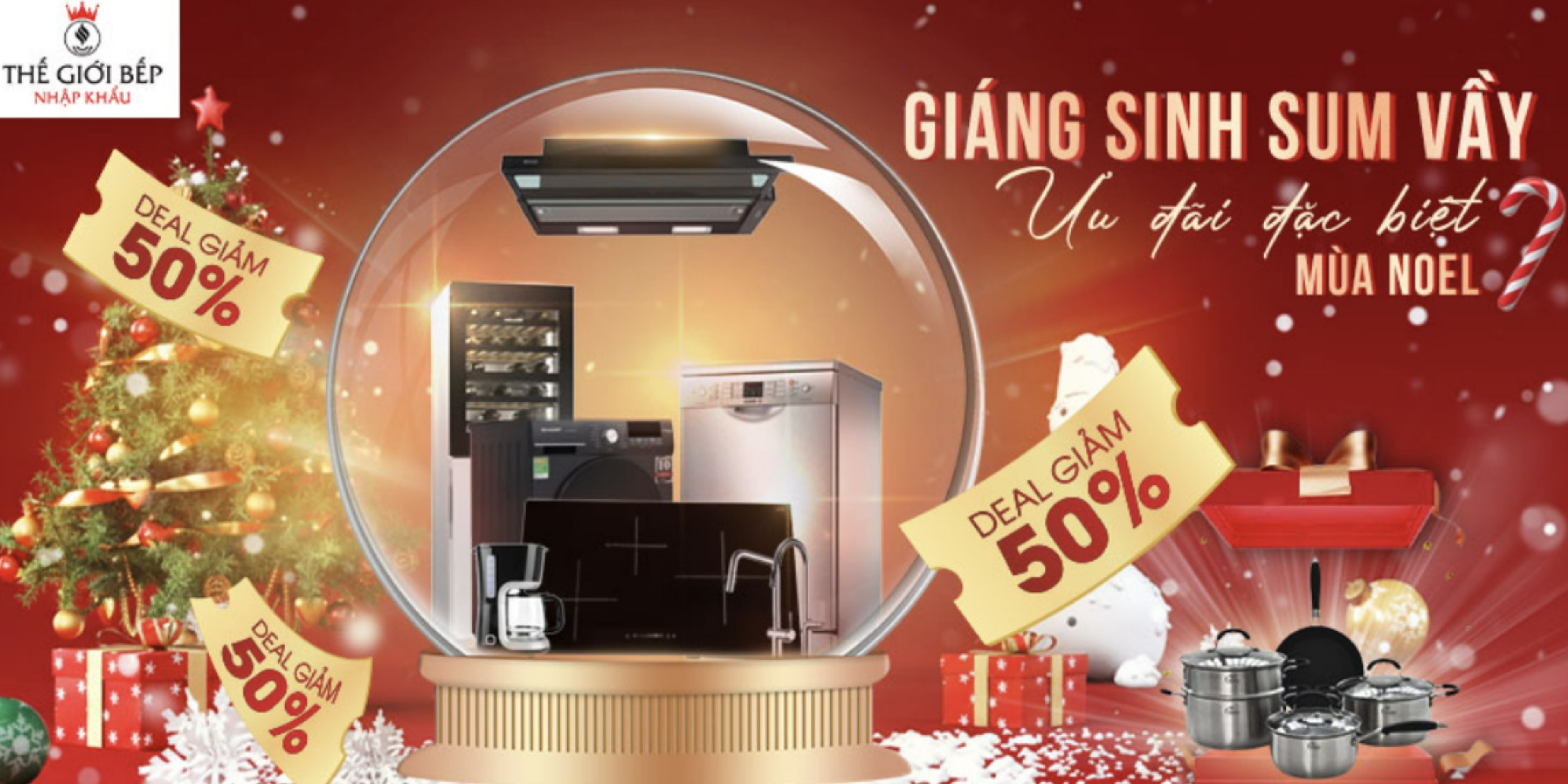 Noel rực lửa ưu đãi – giảm tới 50% tại Thế giới bếp nhập khẩu