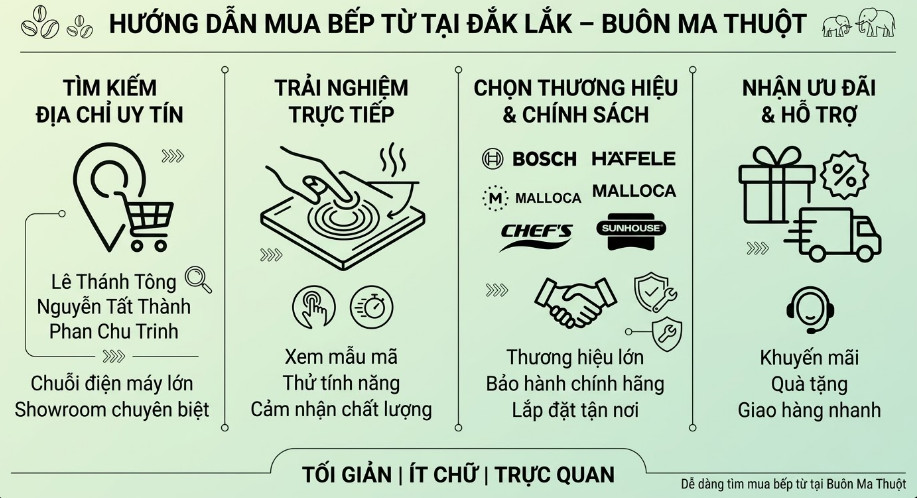 Cửa Hàng, Showroom Mua Bếp Từ Tại Đắk Lắk – Buôn Ma Thuột