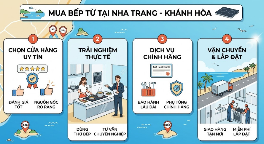 Cửa Hàng, Showroom Mua Bếp Từ Tại Nha Trang - Khánh Hòa