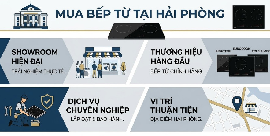 Cửa Hàng, Showroom Mua Bếp Từ Tại - Hải Phòng