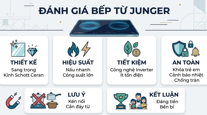 Đánh giá bếp từ Junger