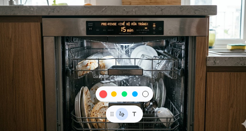Chế độ rửa tráng (Pre-rinse) 15 phút