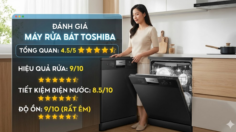 Đánh giá máy rửa bát Toshiba