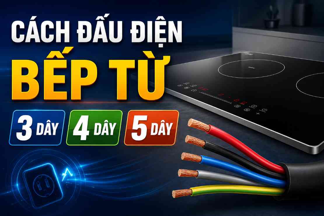 Cách Đấu Điện Bếp Từ 3 Dây, 4 Dây, 5 Dây