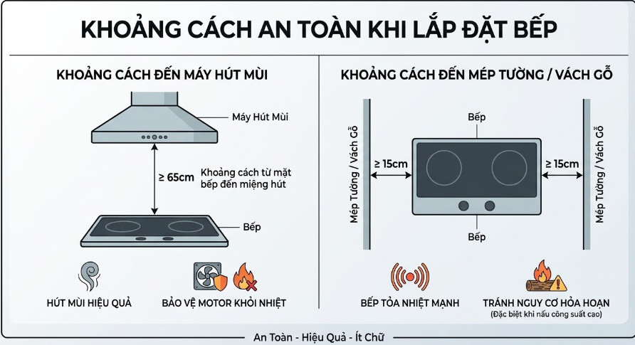 Khoảng cách an toàn cần đảm bảo