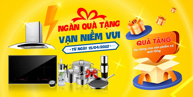Mua 1 TẶNG 2 - NGÀN QUÀ TẶNG VẠN NIỀM VUI khi mua Bếp Từ
