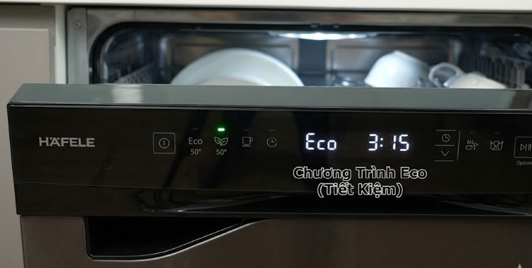 Chương Trình Eco (Tiết Kiệm) trên máy rửa bát Hafele