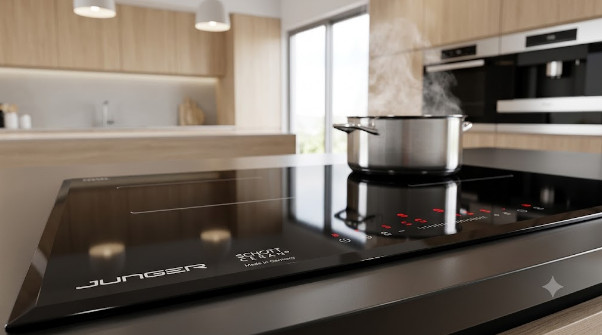Thiết kế và chất liệu mặt kính bếp từ junger
