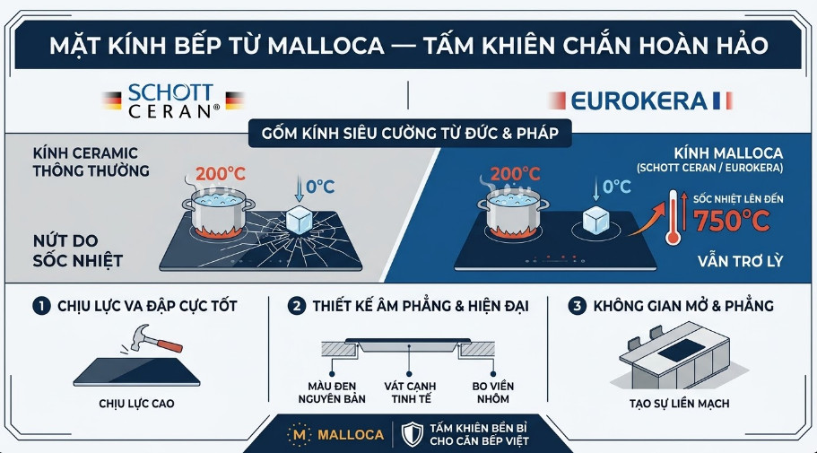 Mặt kính bếp từ — Tấm khiên chắn hoàn hảo