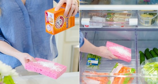 baking soda khử mùi tủ lạnh