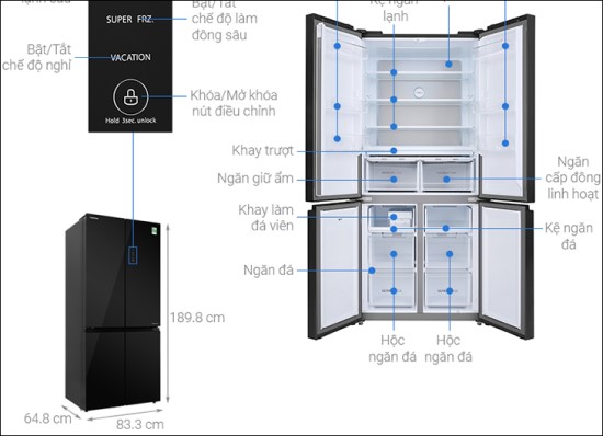 Thiết Kế Ngăn Kệ tủ lạnh