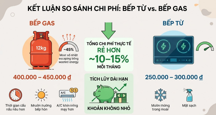 Kết luận so sánh chi phí