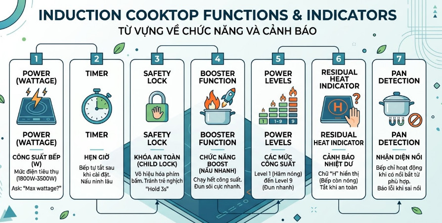 Từ Vựng Về Chức Năng Và Cảnh Báo