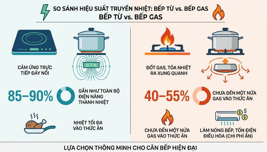 Về hiệu suất truyền nhiệt