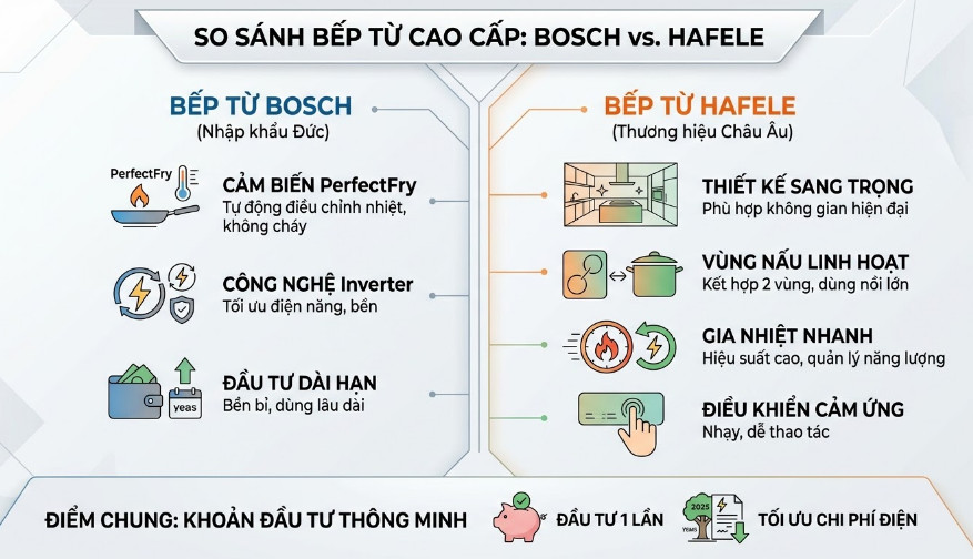 Đây là dòng bếp từ nhập khẩu Đức được nhiều gia đình Việt tin dùng